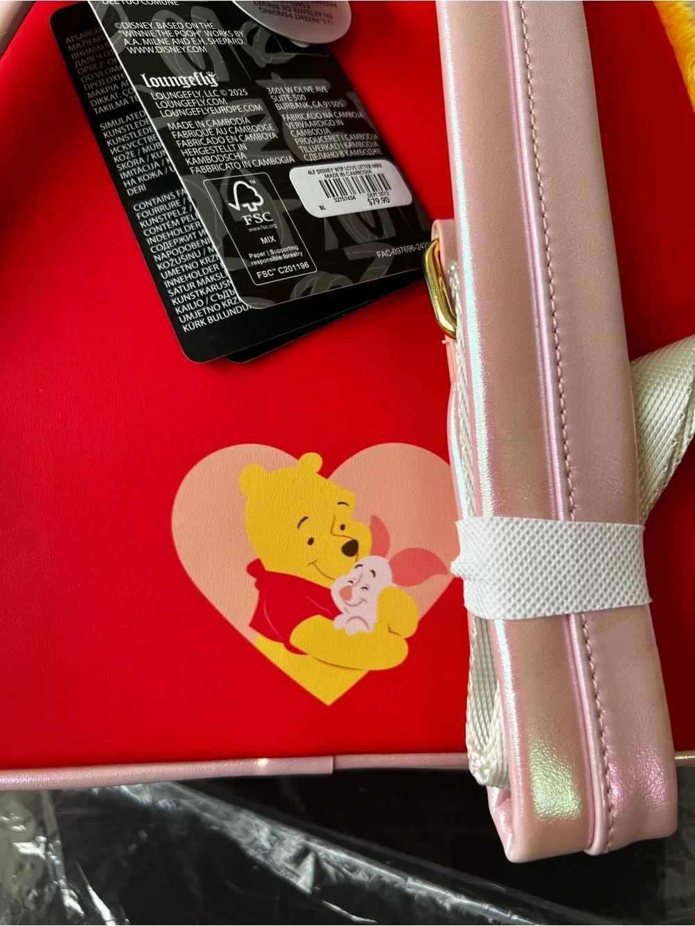 Loungefly Disney Winnie The Pooh & Piglet Love Letter Cosplay Mini Backpack NWT